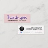 Niedlich Handgeschriebenes Geschäft Vielen Dank fü Mini Visitenkarte (Vorne/Hinten)