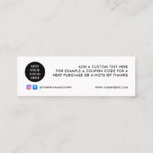 Niedlich Handgeschriebenes Geschäft Vielen Dank fü Mini Visitenkarte (Rückseite)