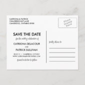 Niedlich Handgeschriebenes Skript Save the Date Po Ankündigungspostkarte (Rückseite)