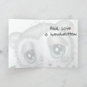 Niedlich handGezeichnet Lemur mit Herzumschlag Karte (Innenseite)