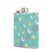 Niedlich Handgezogene Handtaschen Doodles Muster A Flachmann (Links)