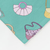 Niedlich Handgezogene Handtaschen Doodles Muster A Fleecedecke (Ecke)