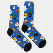 Niedlich Hannukah Cat Gemustert Socken (Rechts)