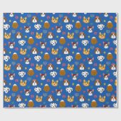 Niedlich Hannukah Dog Gemustert Geschenkpapier (Flach)