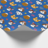 Niedlich Hannukah Dog Gemustert Geschenkpapier (Ecke)