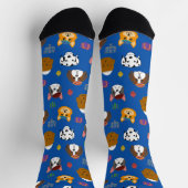 Niedlich Hannukah Dog Gemustert Socken (Oben)