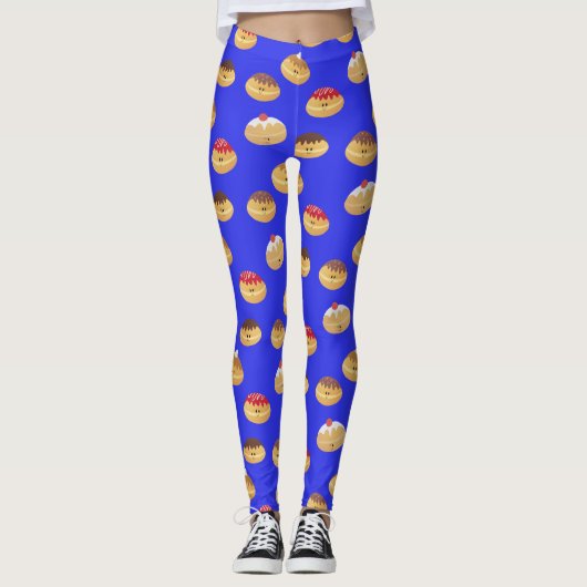 Niedlich Hannukah gemustert Leggings (Vorderseite)
