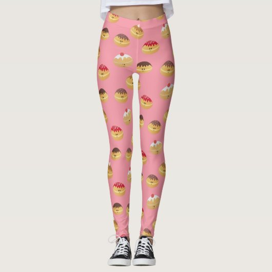 Niedlich Hannukah Gemustert Leggings (Vorderseite)