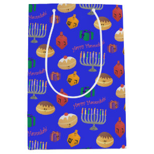 Niedlich Hannukah Gemustert Mittlere Geschenktüte