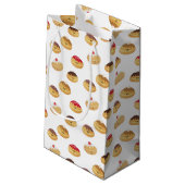 Niedlich Hannukah Sufganiyot Gemustert Kleine Geschenktüte (Rückseite Schrägansicht)