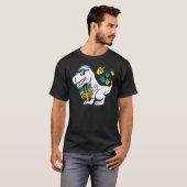 Niedlich Hanukkah Rex Dinosaur Menorasaurus Chanuk T-Shirt (Vorne ganz)