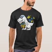 Niedlich Hanukkah T - Rex Dinosaur Menorasaurus T-Shirt (Vorderseite)