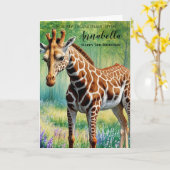 Niedlich Happy 3. Geburtstagsgrandtochter Niedlich Karte (Gelbe Blume)