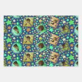 Niedlich Happy African American Boys Stars Geschenkpapier Set (Vorderseite 2)