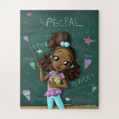 Niedlich Happy African American Girl Puzzle (Vertikal)