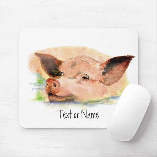 Niedlich Happy as a Pig in Mud, Farm Animal, Spaß Mousepad (Mit Mouse)