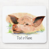 Niedlich Happy as a Pig in Mud, Farm Animal, Spaß Mousepad (Vorne)