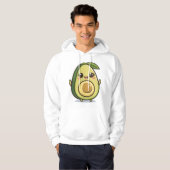 Niedlich Happy Avocado - Kawaii Grafik Design Hoodie (Vorne ganz)