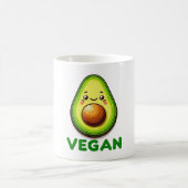 Niedlich Happy Avocado Vegan Lifestyle Kaffeetasse (Mittel)