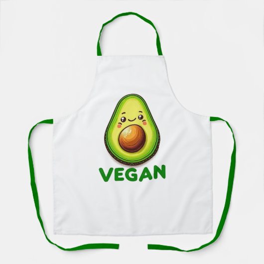Niedlich Happy Avocado Vegan Lifestyle Schürze (Vorderseite)