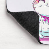 Niedlich Happy Baker Konditorei Koch Cat Kitten | Mousepad (Ecke)