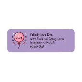 Niedlich Happy Balloon Return Labels (Vorne)