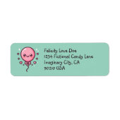 Niedlich Happy Balloon Return Labels (Vorne)