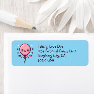 Niedlich Happy Balloon Return Labels