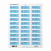 Niedlich Happy Balloon Return Labels (Vorne)