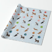 Niedlich Happy Basenji Hound Liebe Weihnachten Geschenkpapier (Ungerollt)