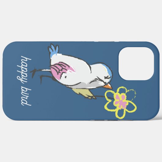 Niedlich Happy Bird Yellow Blume Case-Mate iPhone Hülle (Rückseite (Horizontal))
