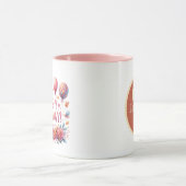 Niedlich Happy Birthday Ballons Blume fügen Monogr Tasse (Zentrum)