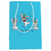 Niedlich Happy Birthday Bunny Rabbits Kinder Mittlere Geschenktüte (Vorderseite)