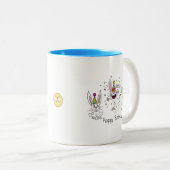 Niedlich Happy Birthday Bunny Rabbits Kinder Zweifarbige Tasse (VorderseiteRechts)
