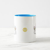 Niedlich Happy Birthday Bunny Rabbits Kinder Zweifarbige Tasse (Mittel)
