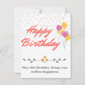 Niedlich Happy Birthday Card (Vorderseite)