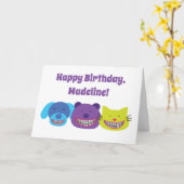 Niedlich Happy Birthday Card for Braces Wearns Karte (Gelbe Blume)