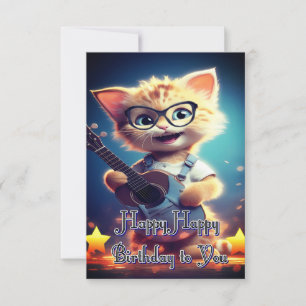Niedlich Happy Birthday Cat Karte