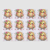 Niedlich Happy Birthday Chick Seidenpapier (Vorderseite)