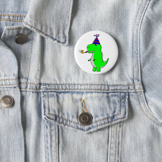 Niedlich Happy Birthday Dinosaur Button (Beispiel)