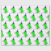 Niedlich Happy Birthday Dinosaur Confetti Geschenkpapier (Flach)