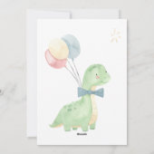 Niedlich Happy Birthday Dinosaur Party Feiertagskarte (Rückseite)