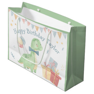 Niedlich Happy Birthday Dinosaur Party Große Geschenktüte