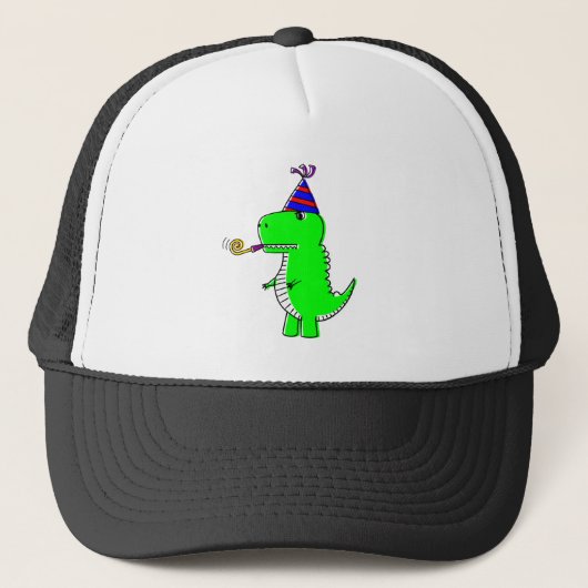 Niedlich Happy Birthday Dinosaur Truckerkappe (Vorderseite)