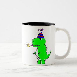 Niedlich Happy Birthday Dinosaur Zweifarbige Tasse