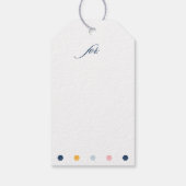 Niedlich Happy Birthday Farbenfroh Personalisiert Geschenkanhänger (Rückseite)