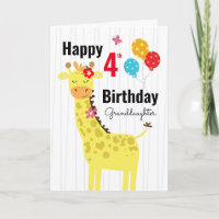 Niedlich Happy Birthday Giraffe Grandtochter