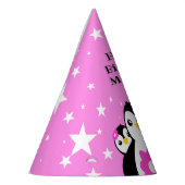 Niedlich Happy Birthday Girl Pinguins Pink Blume Partyhütchen (Links)