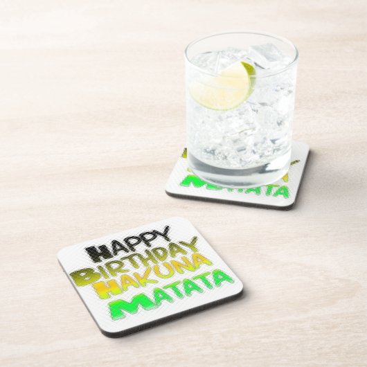 Niedlich Happy Birthday Hakunamatata Inspiration K Untersetzer (Rechte Seite)