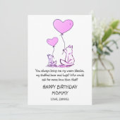 Niedlich Happy Birthday Mommy (Stehend Vorderseite)
